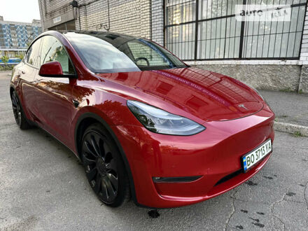 Красный Тесла Model Y, объемом двигателя 0 л и пробегом 37 тыс. км за 37400 $, фото 1 на Automoto.ua