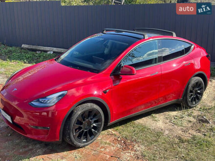 Красный Тесла Model Y, объемом двигателя 0 л и пробегом 44 тыс. км за 24400 $, фото 1 на Automoto.ua