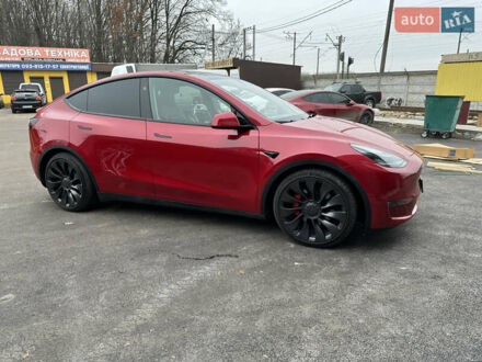 Красный Тесла Model Y, объемом двигателя 0 л и пробегом 54 тыс. км за 27000 $, фото 1 на Automoto.ua
