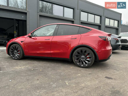 Красный Тесла Model Y, объемом двигателя 0 л и пробегом 55 тыс. км за 27000 $, фото 1 на Automoto.ua
