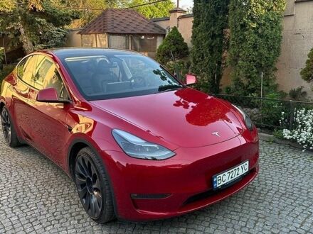 Красный Тесла Model Y, объемом двигателя 0 л и пробегом 43 тыс. км за 35000 $, фото 1 на Automoto.ua