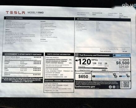 Тесла Model Y, об'ємом двигуна 0 л та пробігом 1 тис. км за 37500 $, фото 25 на Automoto.ua