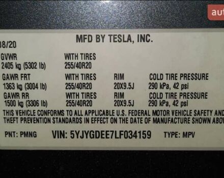 Тесла Model Y 2020 в Яворове на Automoto.ua Серый Тесла Model Y, объемом двигателя 0 л и пробегом 121 тыс. км за 22500 $, фото 9 на Automoto.ua