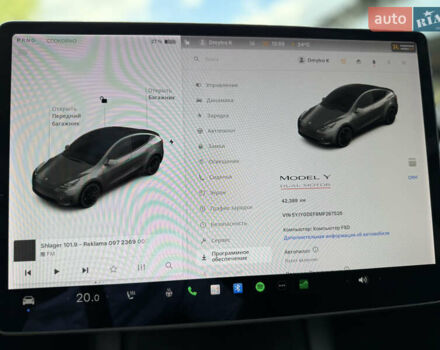 Серый Тесла Model Y, объемом двигателя 0 л и пробегом 42 тыс. км за 29900 $, фото 18 на Automoto.ua