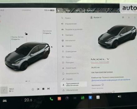 Серый Тесла Model Y, объемом двигателя 0 л и пробегом 26 тыс. км за 39900 $, фото 26 на Automoto.ua