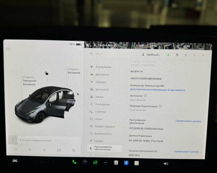 Серый Тесла Model Y, объемом двигателя 0 л и пробегом 84 тыс. км за 21499 $, фото 15 на Automoto.ua