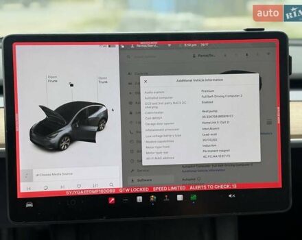 Серый Тесла Model Y, объемом двигателя 0 л и пробегом 225 тыс. км за 17900 $, фото 6 на Automoto.ua