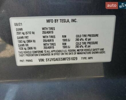 Серый Тесла Model Y, объемом двигателя 0 л и пробегом 81 тыс. км за 17500 $, фото 12 на Automoto.ua