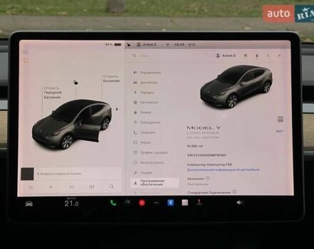 Серый Тесла Model Y, объемом двигателя 0 л и пробегом 92 тыс. км за 24499 $, фото 11 на Automoto.ua