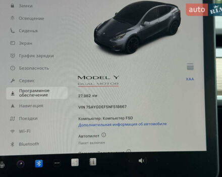 Серый Тесла Model Y, объемом двигателя 0 л и пробегом 27 тыс. км за 27500 $, фото 30 на Automoto.ua