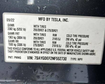 Серый Тесла Model Y, объемом двигателя 0 л и пробегом 47 тыс. км за 26900 $, фото 13 на Automoto.ua
