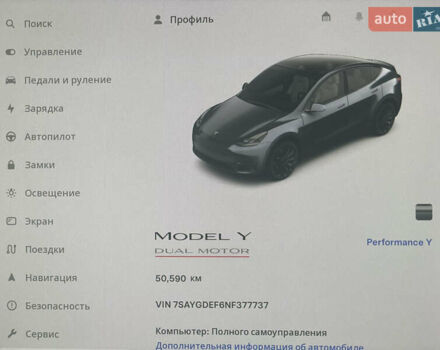 Серый Тесла Model Y, объемом двигателя 0 л и пробегом 51 тыс. км за 37000 $, фото 2 на Automoto.ua