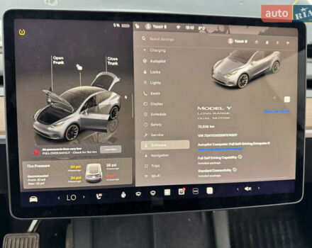 Серый Тесла Model Y, объемом двигателя 0 л и пробегом 73 тыс. км за 23500 $, фото 7 на Automoto.ua