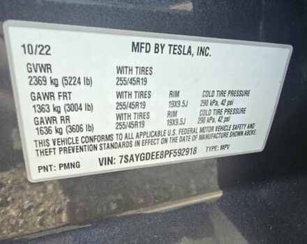 Сірий Тесла Model Y, об'ємом двигуна 0 л та пробігом 67 тис. км за 26000 $, фото 17 на Automoto.ua