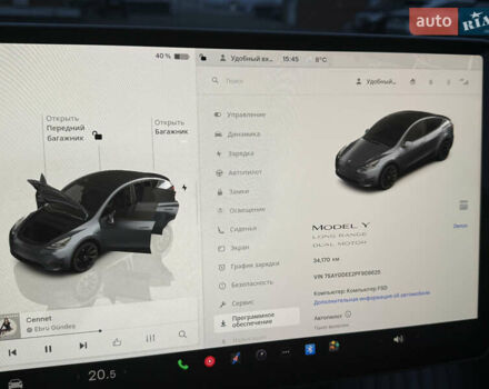 Сірий Тесла Model Y, об'ємом двигуна 0 л та пробігом 34 тис. км за 35000 $, фото 30 на Automoto.ua