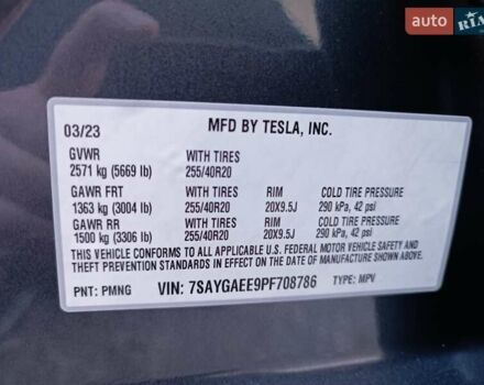 Серый Тесла Model Y, объемом двигателя 0 л и пробегом 43 тыс. км за 33333 $, фото 26 на Automoto.ua
