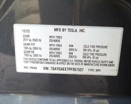 Сірий Тесла Model Y, об'ємом двигуна 0 л та пробігом 27 тис. км за 30500 $, фото 4 на Automoto.ua