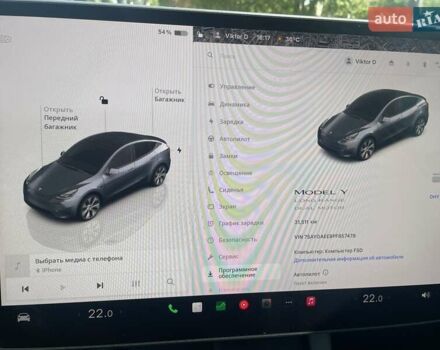 Серый Тесла Model Y, объемом двигателя 0 л и пробегом 31 тыс. км за 26500 $, фото 14 на Automoto.ua