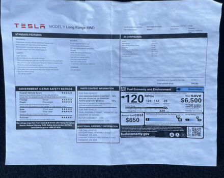 Сірий Тесла Model Y, об'ємом двигуна 0 л та пробігом 15 тис. км за 29988 $, фото 42 на Automoto.ua