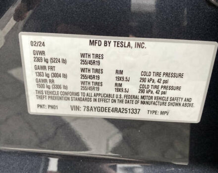 Серый Тесла Model Y, объемом двигателя 0 л и пробегом 25 тыс. км за 33900 $, фото 9 на Automoto.ua