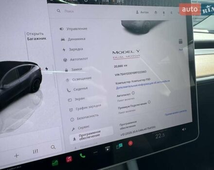 Серый Тесла Model Y, объемом двигателя 0 л и пробегом 20 тыс. км за 33900 $, фото 13 на Automoto.ua