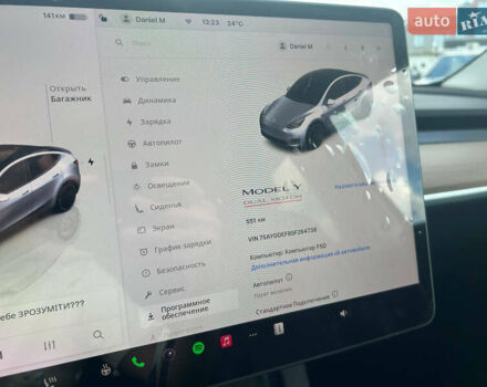 Серый Тесла Model Y, объемом двигателя 0 л и пробегом 1 тыс. км за 36500 $, фото 13 на Automoto.ua