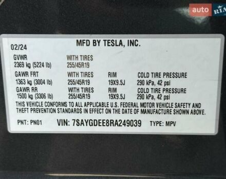 Сірий Тесла Model Y, об'ємом двигуна 0 л та пробігом 11 тис. км за 34500 $, фото 32 на Automoto.ua