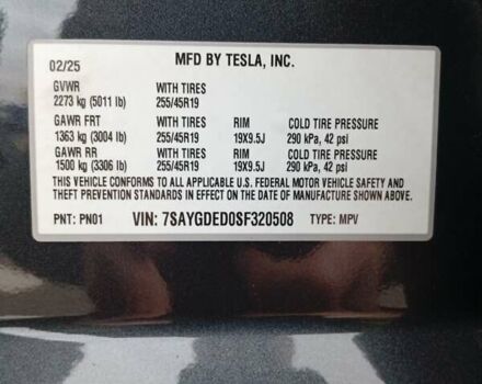 Сірий Тесла Model Y, об'ємом двигуна 0 л та пробігом 8 тис. км за 34700 $, фото 1 на Automoto.ua