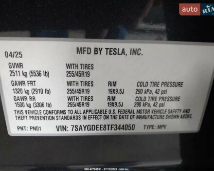 Серый Тесла Model Y, объемом двигателя 0 л и пробегом 2 тыс. км за 33000 $, фото 11 на Automoto.ua
