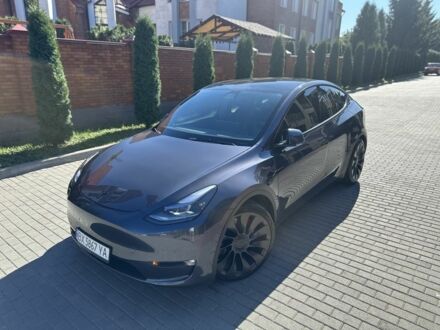 Тесла Model Y 2021 у Хмельницькому на Automoto.ua Сірий Тесла Model Y, об'ємом двигуна 0 л та пробігом 97 тис. км за 23900 $, фото 1 на Automoto.ua