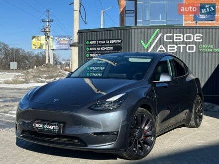 Серый Тесла Model Y, объемом двигателя 0 л и пробегом 58 тыс. км за 27999 $, фото 1 на Automoto.ua