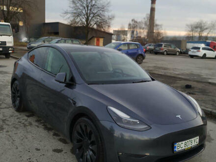 Серый Тесла Model Y, объемом двигателя 0 л и пробегом 74 тыс. км за 25999 $, фото 1 на Automoto.ua