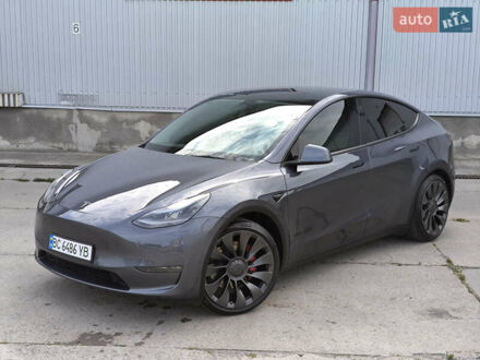 Тесла Model Y 2022 у Каменке-Бугской на Automoto.ua Сірий Тесла Model Y, об'ємом двигуна 0 л та пробігом 79 тис. км за 25900 $, фото 1 на Automoto.ua