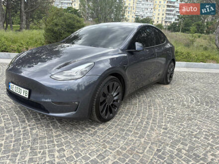 Тесла Model Y 2023 в Днепре (Днепропетровске) на Automoto.ua Серый Тесла Model Y, объемом двигателя 0 л и пробегом 55 тыс. км за 31900 $, фото 1 на Automoto.ua