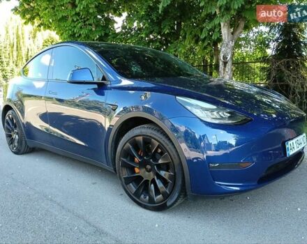 Синий Тесла Model Y, объемом двигателя 0 л и пробегом 65 тыс. км за 25000 $, фото 1 на Automoto.ua
