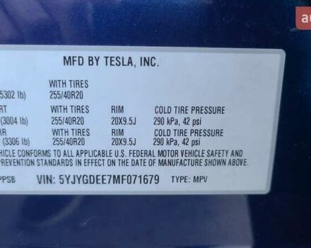 Синий Тесла Model Y, объемом двигателя 0 л и пробегом 110 тыс. км за 24900 $, фото 14 на Automoto.ua