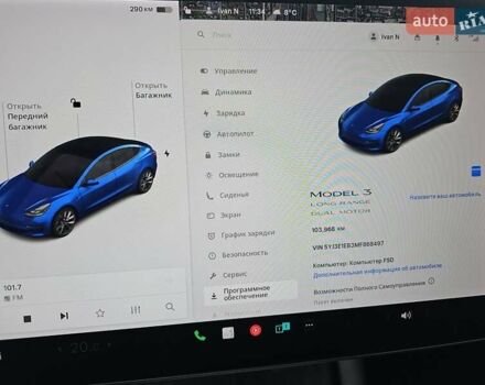 Синий Тесла Model Y, объемом двигателя 0 л и пробегом 104 тыс. км за 20500 $, фото 22 на Automoto.ua