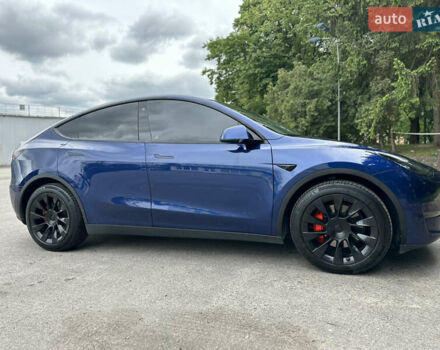 Синий Тесла Model Y, объемом двигателя 0 л и пробегом 57 тыс. км за 22700 $, фото 13 на Automoto.ua