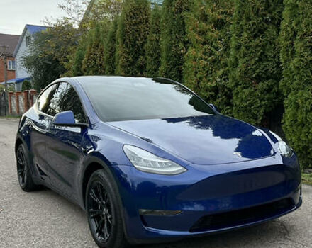 Синий Тесла Model Y, объемом двигателя 0 л и пробегом 32 тыс. км за 58000 $, фото 4 на Automoto.ua