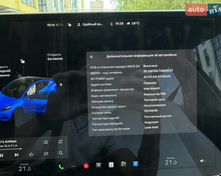 Синій Тесла Model Y, об'ємом двигуна 0 л та пробігом 35 тис. км за 25900 $, фото 25 на Automoto.ua