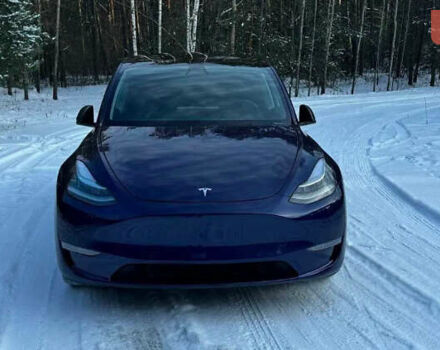 Синий Тесла Model Y, объемом двигателя 0 л и пробегом 55 тыс. км за 28000 $, фото 1 на Automoto.ua