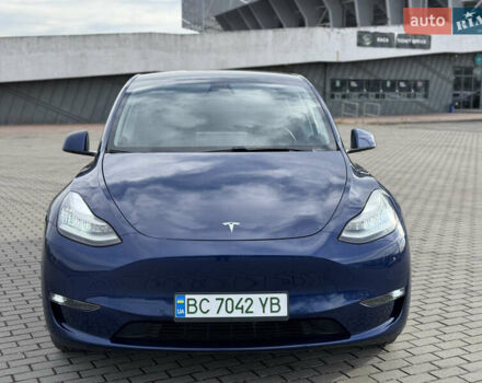 Синий Тесла Model Y, объемом двигателя 0 л и пробегом 83 тыс. км за 23800 $, фото 15 на Automoto.ua