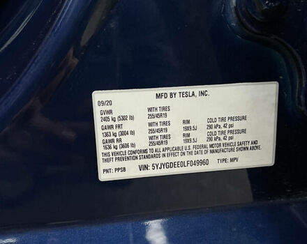 Синий Тесла Model Y, объемом двигателя 0 л и пробегом 32 тыс. км за 58000 $, фото 31 на Automoto.ua