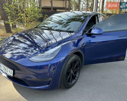 Синий Тесла Model Y, объемом двигателя 0 л и пробегом 94 тыс. км за 24000 $, фото 2 на Automoto.ua