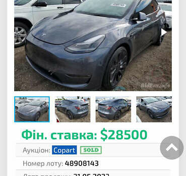 Синий Тесла Model Y, объемом двигателя 0 л и пробегом 44 тыс. км за 35000 $, фото 14 на Automoto.ua