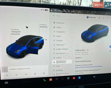 Синій Тесла Model Y, об'ємом двигуна 0 л та пробігом 72 тис. км за 27500 $, фото 20 на Automoto.ua