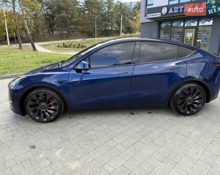 Синий Тесла Model Y, объемом двигателя 0 л и пробегом 87 тыс. км за 23900 $, фото 4 на Automoto.ua