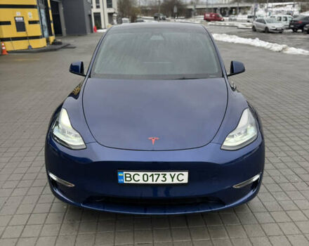 Синий Тесла Model Y, объемом двигателя 0 л и пробегом 85 тыс. км за 24200 $, фото 1 на Automoto.ua