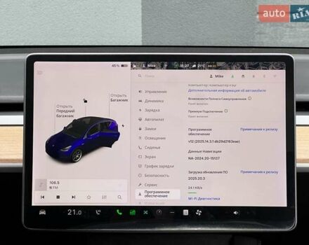 Синий Тесла Model Y, объемом двигателя 0 л и пробегом 66 тыс. км за 25500 $, фото 23 на Automoto.ua