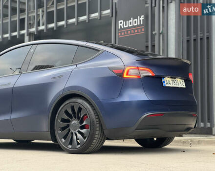 Синий Тесла Model Y, объемом двигателя 0 л и пробегом 88 тыс. км за 31990 $, фото 7 на Automoto.ua